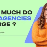 How Much Do PPC Agencies Charge? A person in an orange sweater poses thoughtfully, with the text "How much do PPC agencies charge?" on a light green background.